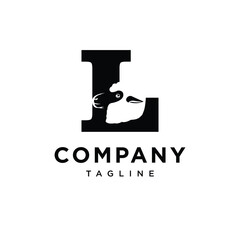  Letter L Sheep Logo Icon Vector 