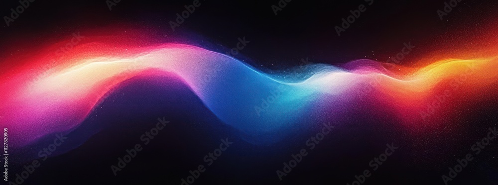 Poster colorful abstract gradient background glowing neon wave texture dark vibrant design smooth light bri