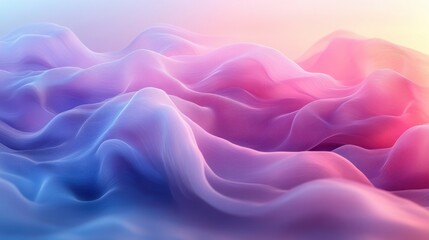 Obraz premium Abstract Flowing Waves in Purple and Blue Light