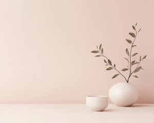Minimalist Home Decor Still Life with Plants