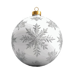 white christmas ornament ball isolated