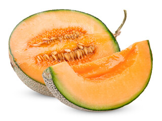 melon isolated on white clipping path