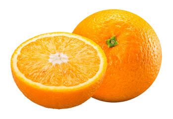 orange isolated on white clipping path