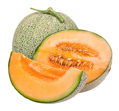 melon isolated on white clipping path