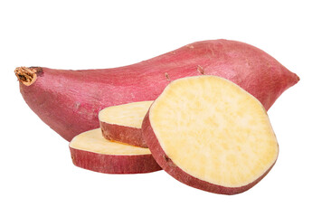 Sweet potato isolated on the white background