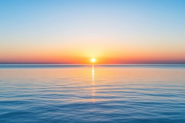 A stunning sunrise celebration of new year's day over calm waters coastal landscape serene ocean environment captured in tranquil morning light for renewal concept