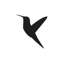 flying hummingbird logo template