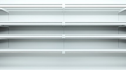 Obraz premium Empty shelves in store.