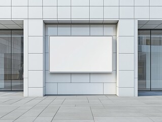 Blank Billboard Mockup on Modern Building Exterior