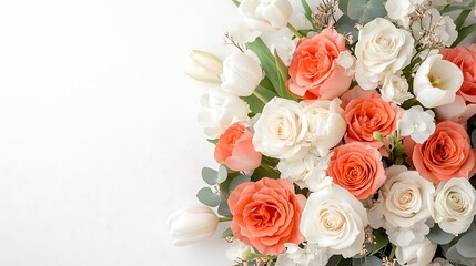 Obraz premium Soft lighting and close-up of romantic floral arrangement for valentine's day