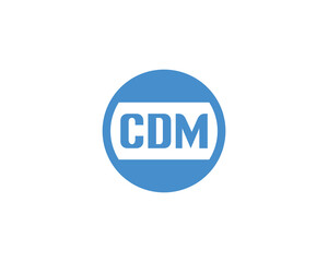 CDM logo design vector template. CDM