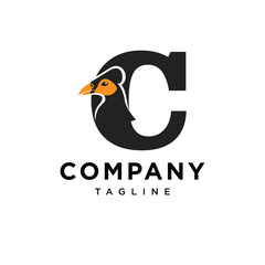  Letter C Maleo Bird Logo Icon Vector 