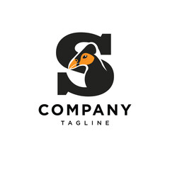  Letter S Maleo Bird Logo Icon Vector 