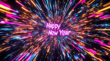 Obraz premium Countdown Fireworks for a Festive New Year Celebration