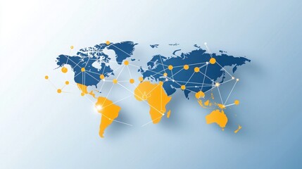 Obraz premium Digital visualization of global epidemic beliefs and networks