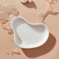 Organic Cleansing Foam in White Dish