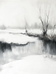 Monochromatic Winter Landscape