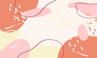 Hand drawn minimal background. Hand drawn abstract shape background
