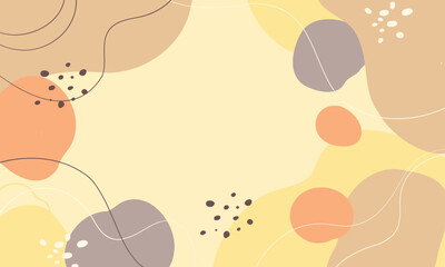 Hand drawn minimal background. Hand drawn abstract shape background