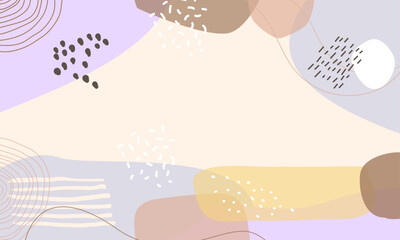 Hand drawn minimal background. Hand drawn abstract shape background