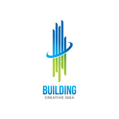 Creative Building Concept Logo Design Template