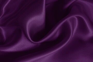 Obraz premium Purple fabric cloth texture for background and design art work, beautiful crumpled pattern of silk or linen.