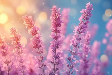 Obraz premium Golden Sparkling Light Background with Dreamy Flare and Soft Bokeh