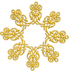 frame with ornament 3D Gold