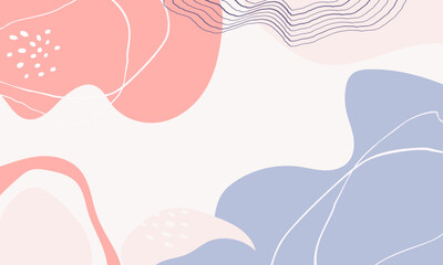 Hand drawn minimal background. Hand drawn abstract shape background