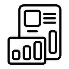 Data Report line icon