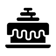 Fototapeta premium Cake solid icon