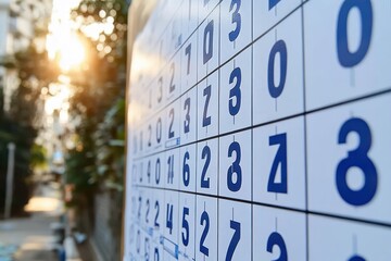 Election Campaign Notice Board in Tokyo with Blue Skies and Minimalistic Design