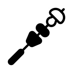 Skewer glyph icon