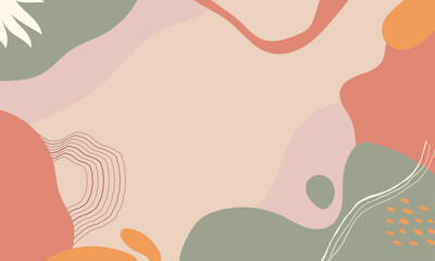 Hand drawn minimal background. Hand drawn abstract shape background