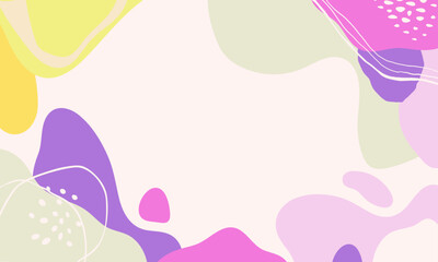 Hand drawn minimal background. Hand drawn abstract shape background