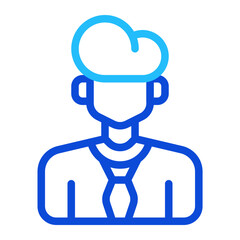 Fototapeta premium Manager duoline icon