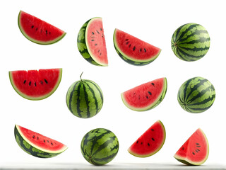 set of watermelon isolated