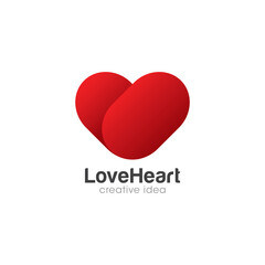 Creative Love Concept Logo Design Template
