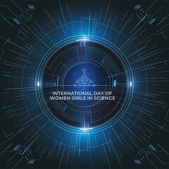 Abstract Design Celebrating Women and Girls in Science