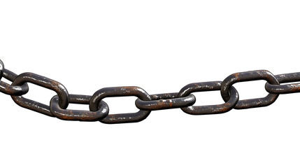 Obraz premium rusty chain link metal render on transparent background