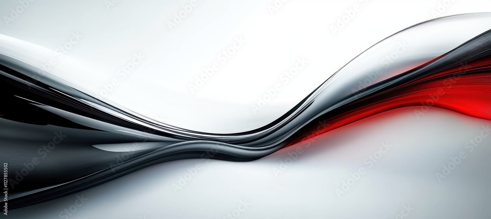Aufkleber elegant flowing lines in modern abstract design