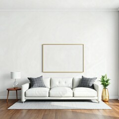 Fototapeta premium modern living room with fireplace