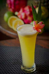cocktail with lime