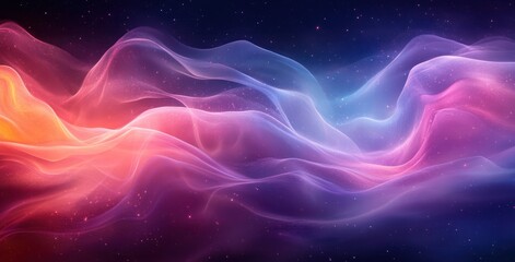 Obraz premium Abstract Purple Blue Gradient Background Flowing Light Dreamy Atmosphere Smooth Transitions