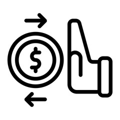 Corruption line icon