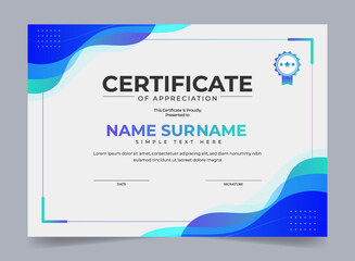 Gradient waves certificate design template