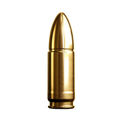 a brass bullet isolated on transparent background