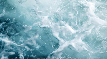 Obraz premium A close-up of water with foam and bubbles, capturing the purity and movement of natural water in motion.