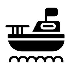 Obraz premium Boat solid icon