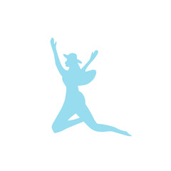 Illustration silhouettes party dance colorful